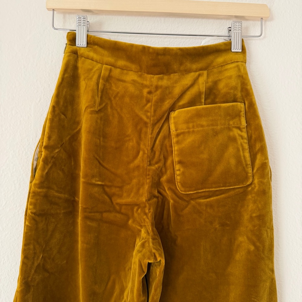 Sezane NWT Maria Dela Orden MDLO Paz Velour Sailor Wide Leg Pants Size 32 US 0 - Picture 7 of 15